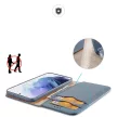Dux Ducis Hivo Leather Flip Cover eredeti bőr oldalra nyíló tok kártyatartóval Samsung Galaxy S22 Plus, kék