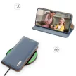 Dux Ducis Hivo Leather Flip Cover eredeti bőr oldalra nyíló tok kártyatartóval Samsung Galaxy S22 Plus, kék