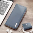 Dux Ducis Hivo Leather Flip Cover eredeti bőr oldalra nyíló tok kártyatartóval Samsung Galaxy S22 Plus, kék