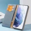Dux Ducis Hivo Leather Flip Cover eredeti bőr oldalra nyíló tok kártyatartóval Samsung Galaxy S22 Plus, kék