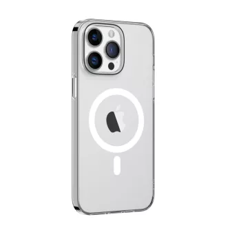   Comma case Hard Jacket Mag MagSafe hátlap, antibakteriális tok iPhone 15, átlátszó
