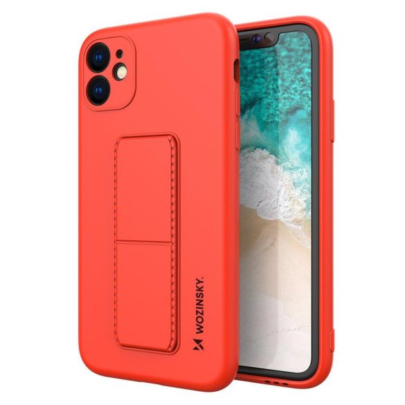 Wozinsky Kickstand Case iPhone 11 Pro szilikon hátlap, tok, piros 