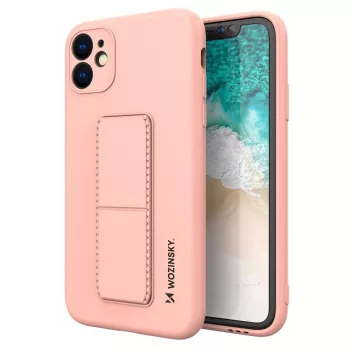   Wozinsky Kickstand Case iPhone 12 Mini szilikon hátlap, tok, rózsaszín