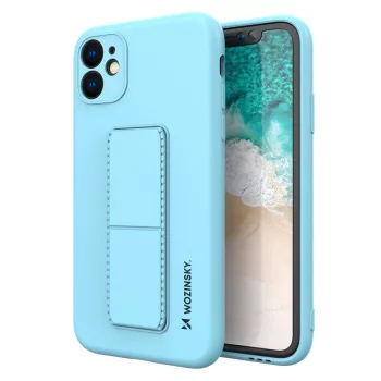   Wozinsky Kickstand Case iPhone 12 szilikon hátlap, tok, világoskék