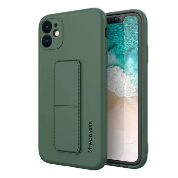  Wozinsky Kickstand Case Samsung Galaxy A32 5G szilikon hátlap, tok, sötétzöld