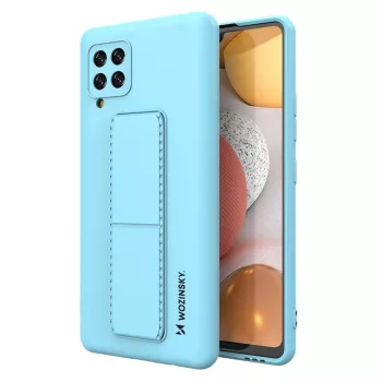  Wozinsky Kickstand Case Samsung Galaxy A42 5G szilikon hátlap, tok, világoskék
