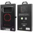Audi RSQ tok, carbon fekete Sport Red Circle MagSafe Case iPhone 17 Pro Max tok, fekete