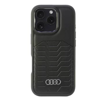   Audi Synthetic Leather MagSafe iPhone 16 Pro 6.3" tok, fekete AU-TPUPCMIP16P-GT/D3-BK