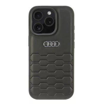   Audi Synthetic Leather iPhone 16 Pro 6.3" tok, fekete AU-TPUPCIP16P-GT/D2-BK