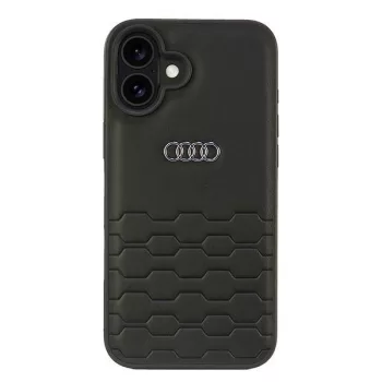   Audi Synthetic Leather iPhone 16 Plus 6.7" tok, fekete AU-TPUPCIP16M-GT/D2-BK