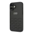 Audi Synthetic Leather iPhone 16 Plus 6.7" tok, fekete AU-TPUPCIP16M-GT/D2-BK