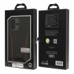Audi Genuine Leather MagSafe iPhone 16 6.1" tok, fekete-piros AU-TPUPCMIP16-R8/D3-RD