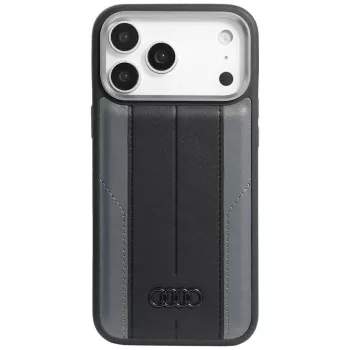   Audi A6 Synthetic Leather MagSafe Case iPhone 17 Pro Max tok, fekete
