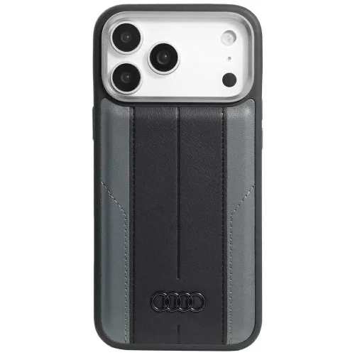 Audi A6 Synthetic Leather MagSafe Case iPhone 17 Pro Max tok, fekete
