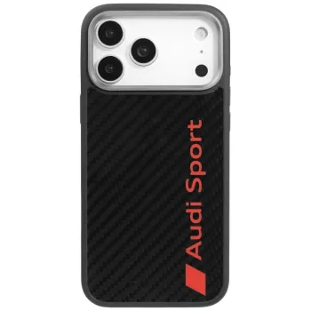   Audi R8 tok, carbon fekete MagSafe Case iPhone 17 Pro Max tok, fekete
