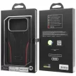 Audi R8 Genuine Leather MagSafe Case iPhone 17 Pro tok, fekete-piros