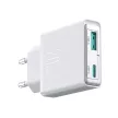 Joyroom JR-TCF14 20W USB-A USB-C hálózati töltő, fehér