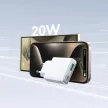 Joyroom JR-TCF14 20W USB-A USB-C hálózati töltő, fehér