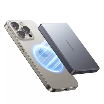   Joyroom Powerbank JR-PBM08 Pro 10000mAh Magsafe vezeték nélküli töltés funkció, szürke