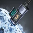 Joyroom Prism sorozat A16 USB-C/USB-C 100W 1.2m kábel LED kijelzővel, fekete