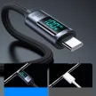 Joyroom Prism sorozat A16 USB-C/USB-C 100W 1.2m kábel LED kijelzővel, fekete