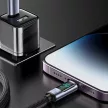 Joyroom Prism sorozat A16 Lightning/USB-A kábel 2.4A 1.2m LED kijelzővel, fekete