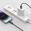 Joyroom Prism sorozat A16 Lightning/USB-A kábel 2.4A 1.2m LED kijelzővel, fekete