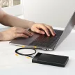 Ugreen US255 50125 USB-C (egyenes)/USB-C (szögletes) PD QC kábel 60W 3A 2m, szürke
