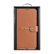 iCarer Haitang bőr oldalra nyíló tok bőr tok Samsung Galaxy S22 Plus oldalra nyíló tok, barna