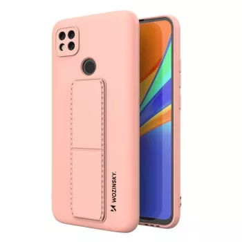   Wozinsky Kickstand Case Redmi 9C szilikon hátlap, tok, rózsaszín