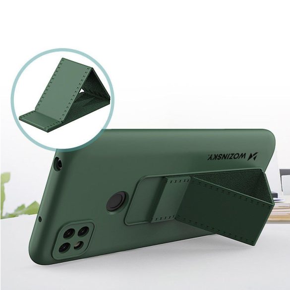 Wozinsky Kickstand Case Redmi 9C szilikon hátlap, tok, rózsaszín 