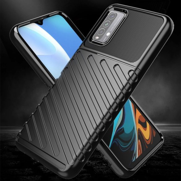 Armored Thunder Xiaomi Redmi 9T/Poco M3 ütésálló hátlap, tok, sötétkék