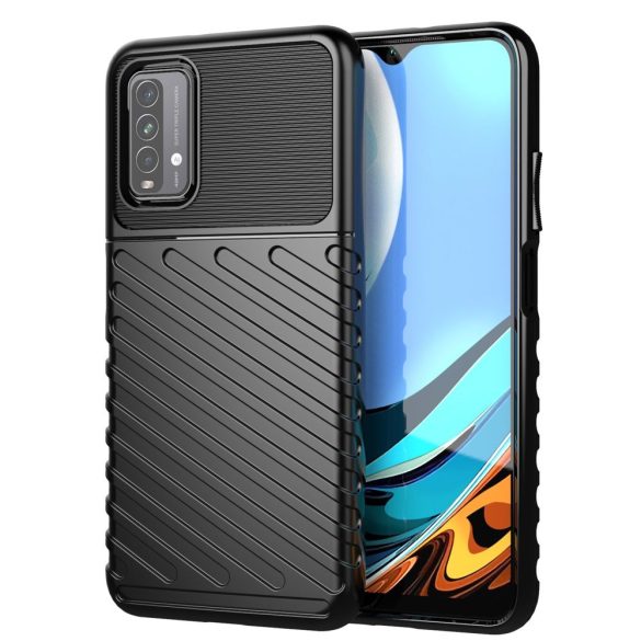 Armored Thunder Xiaomi Redmi 9T/Poco M3 ütésálló hátlap, tok, fekete