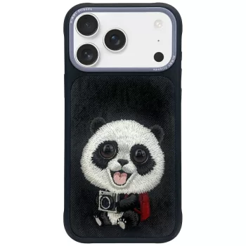 Nimmy Big Eyed Pet 2.0 Panda iPhone 17 tok, fekete
