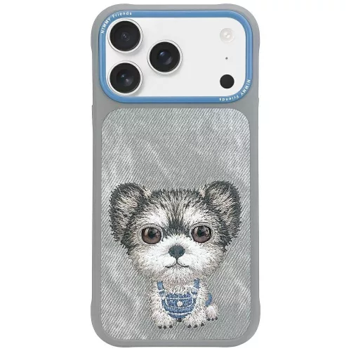 Nimmy Big Eyed Pet 2.0 Dog iPhone 17 Pro tok, szürke