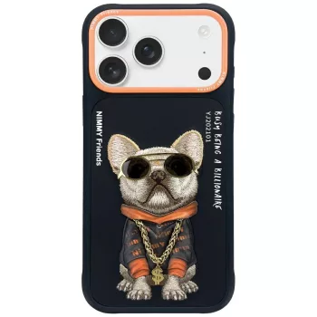 Nimmy Glasses Cool Dog iPhone 17 Pro Max tok, fekete