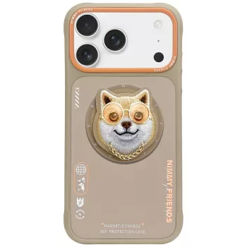 Nimmy Glasses Cool Dog MagSafe iPhone 17 Pro tok, bézs