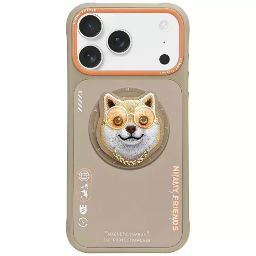 NIMMY case GLASSES COOL DOG MagSafe IPHONE 17 Pro Max tok, bézs
