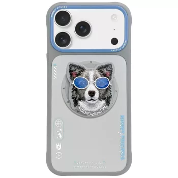 NIMMY case GLASSES COOL DOG MagSafe IPHONE 17 tok, szürke