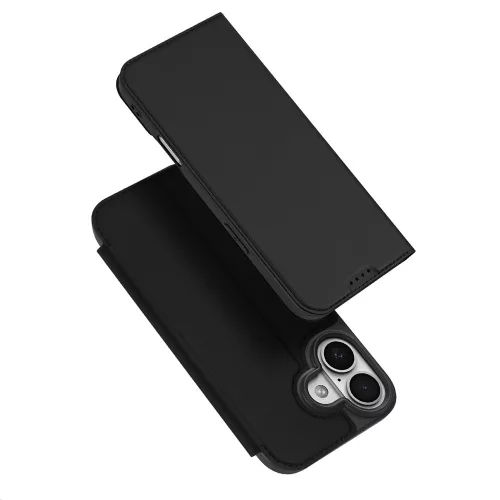 Dux Ducis Skin Pro iPhone 17 Case Flip and Card Slot tok, fekete