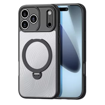   Dux Ducis Aimo Mag Case Magnetic Ring and Stand iPhone 17 Pro Max tok, fekete