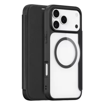   Dux Ducis Skin X Pro Case iPhone 17 Pro Wallet, MagSafe Compatible tok, fekete