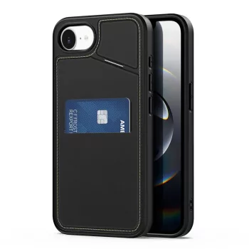   DUX DUCIS case RAFI II MAG stand compatible MagSafe IPHONE 16e tok, fekete