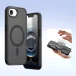 Dux Ducis Lawa iPhone 16e Leather Case Detachable Magnetic Wallet tok, fekete