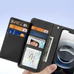 Dux Ducis Lawa iPhone 16e Leather Case Detachable Magnetic Wallet tok, fekete