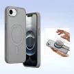 Dux Ducis Lawa iPhone 16e Leather Case Detachable Magnetic Wallet tok, szürke