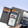 Dux Ducis Lawa iPhone 16e Leather Case Detachable Magnetic Wallet tok, szürke
