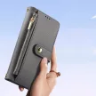Dux Ducis Lawa iPhone 16e Leather Case Detachable Magnetic Wallet tok, szürke