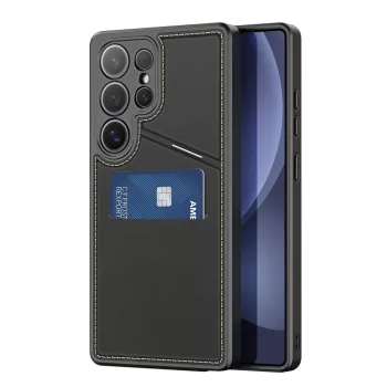   Dux Ducis Rafi II Case Samsung Galaxy S25 Ultra with Stand and Wallet tok, fekete