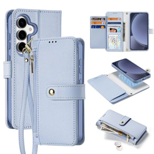 Dux Ducis Lawa Leather Case Samsung Galaxy S25 with Detachable Magnetic Wallet tok, kék
